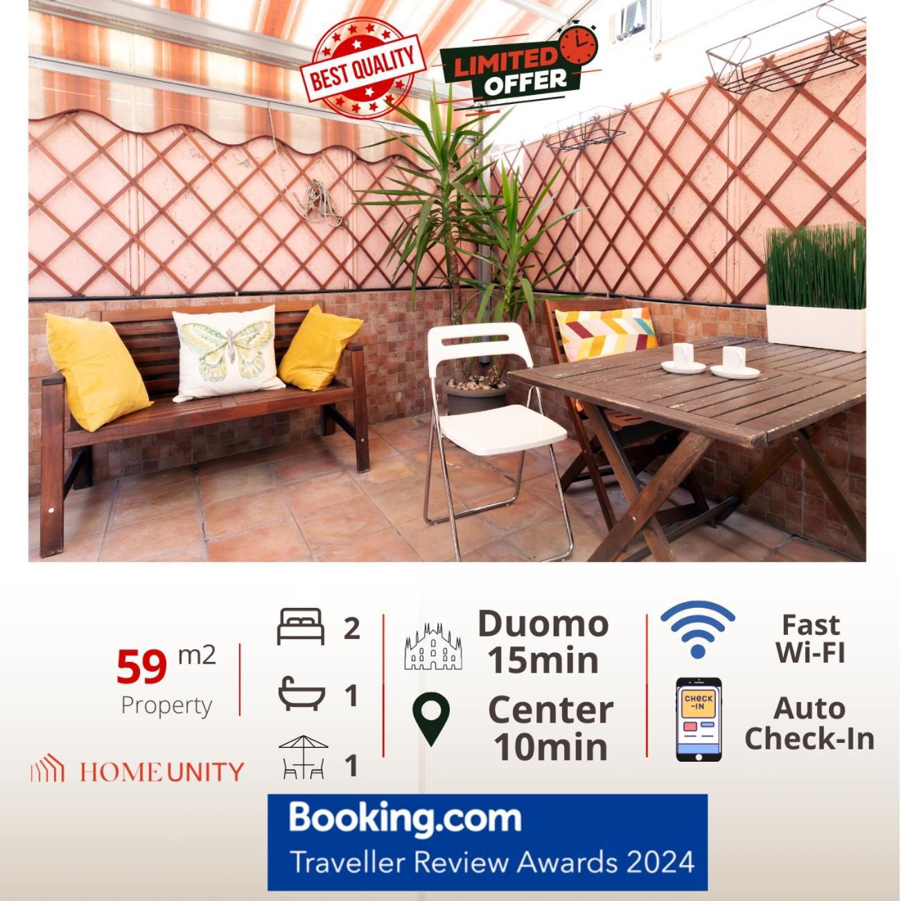 Terrace At 20 Minutes From Duomo - Homeunity ミラノ エクステリア 写真